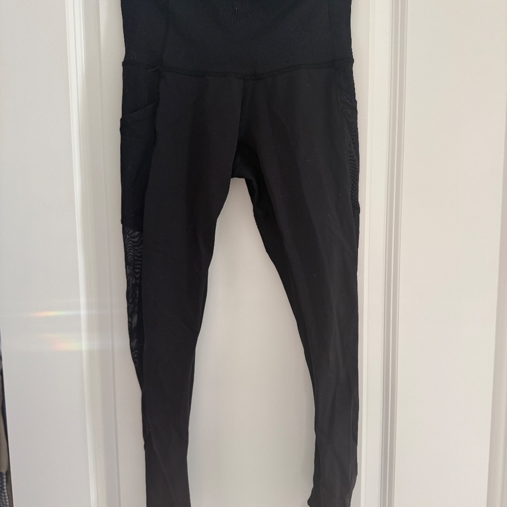 Lululemon Wunder Under High-Rise Mesh Leggings Black Size 4